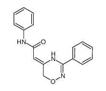 Z-5,6-dihydro-3-phenyl-5-(phenylcarbamoyl)methylene-4H-1,2,4-oxadiazine结构式