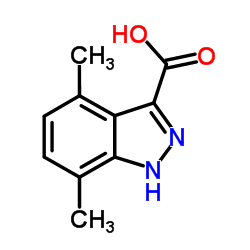 4,7-Dimethyl-1H-indazole-3-carboxylic acid结构式