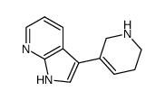 3-(1,2,5,6-Tetrahydro-pyridin-3-yl)-1H-pyrrolo[2,3-b]pyridine结构式