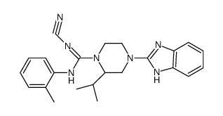 4-(1H-benzimidazol-2-yl)-N'-cyano-2-isopropyl-N-(2-methylphenyl)piperazine-1-carboximidamide结构式