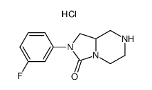 2-(3-fluorophenyl)hexahydroimidazo[1,5-a]pyrazin-3(2H)-one hydrochloride Structure