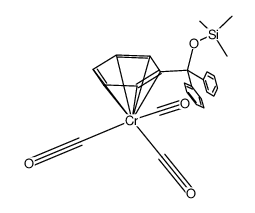 tricarbonyl[trimethyl[1-(η6-phenyl)diphenylmethoxy]silane]chromium结构式