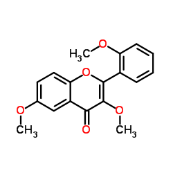 3,6-Dimethoxy-2-(2-methoxyphenyl)-4H-chromen-4-one结构式