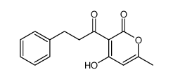 4-hydroxy-6-methyl-3-(3-phenyl-propionyl)-pyran-2-one结构式