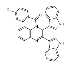 (4-chlorophenyl)(2,3-di(1H-indol-3-yl)quinoxalin-1(2H)-yl)methanone Structure
