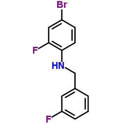 4-Bromo-2-fluoro-N-(3-fluorobenzyl)aniline structure