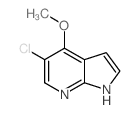 5-氯-4-甲氧基-1H-吡咯并[2,3-b]吡啶结构式