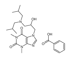 benzoic acid,7-[3-[bis(2-methylpropyl)amino]-2-hydroxypropyl]-1,3-dimethylpurine-2,6-dione结构式