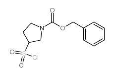 3-(氯磺酰基)吡咯烷-1-羧酸苄酯结构式