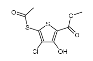 methyl 5-(acetylthio)-4-chloro-3-hydroxythiophene-2-carboxylate Structure