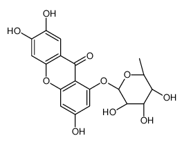 3,6,7-trihydroxy-1-[(2S,3R,4S,5S,6R)-3,4,5-trihydroxy-6-methyloxan-2-yl]oxyxanthen-9-one结构式