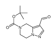 tert-butyl 3-formyl-6,7-dihydro-4H-pyrazolo[1,5-a]pyrazine-5-carboxylate结构式