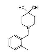 1-(2-methylbenzyl)piperidin-4,4-diol结构式