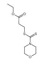 3-(morpholine-4-thiocarbonylmercapto)-propionic acid ethyl ester Structure