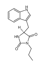 3-propyl-5-(3-indolylmethyl)hydantoin Structure