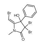 3,3-dibromo-5-bromomethylene-4-hydroxy-1-methyl-4-phenyl-2-pyrrolidone结构式