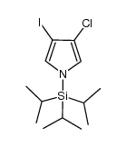 3-chloro-4-iodo-N-(TIPS)pyrrole结构式