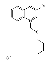3-bromo-1-(butylsulfanylmethyl)quinolin-1-ium,chloride结构式