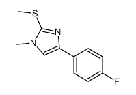 4-(4-fluorophenyl)-1-methyl-2-methylsulfanylimidazole结构式