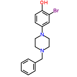 4-(4-Benzyl-1-piperazinyl)-2-bromophenol结构式