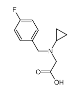 [Cyclopropyl-(4-fluoro-benzyl)-amino]-acetic acid结构式