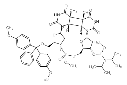 cis,syn-thymidine dimer methyl phosphoramidite结构式