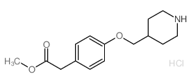 Methyl 2-[4-(4-piperidinylmethoxy)phenyl]acetate hydrochloride结构式