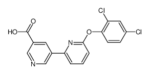 6-(2,4-dichlorophenoxy)-2,3'-bipyridine-5'-carboxylic acid结构式