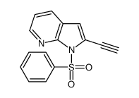 1-(benzenesulfonyl)-2-ethynylpyrrolo[2,3-b]pyridine结构式