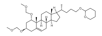 2-(((R)-4-((1S,3R,8S,9S,10R,13R,14S,17R)-1,3-bis(methoxymethoxy)-10,13-dimethyl-2,3,4,7,8,9,10,11,12,13,14,15,16,17-tetradecahydro-1H-cyclopenta[a]phenanthren-17-yl)pentyl)oxy)tetrahydro-2H-pyran结构式