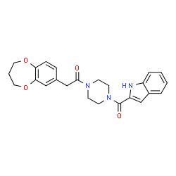 2-(3,4-dihydro-2H-1,5-benzodioxepin-7-yl)-1-[4-(1H-indol-2-ylcarbonyl)piperazin-1-yl]ethanone picture