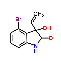 4-Bromo-3-hydroxy-3-vinyl-1,3-dihydro-2H-indol-2-one结构式