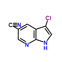 3-Chloro-5-cyano-7-azaindole structure