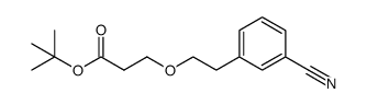 tert-butyl 3-(3-cyanophenethoxy)propanoate结构式