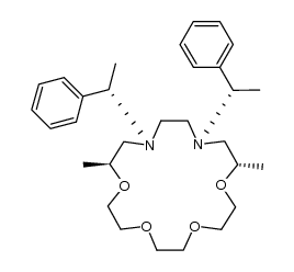 (6S,17S)-1,4-di[N-(S)-α-phenylethyl]-1,4-diaza-6,17-dimethyl-7,10,13,19-tetraoxacyclooctadecane Structure