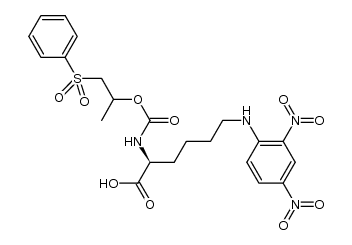(2S)-6-((2,4-dinitrophenyl)amino)-2-((((1-(phenylsulfonyl)propan-2-yl)oxy)carbonyl)amino)hexanoic acid Structure