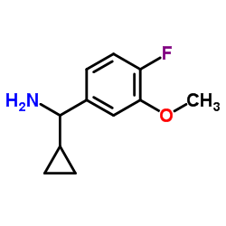 1-Cyclopropyl-1-(4-fluoro-3-methoxyphenyl)methanamine Structure