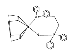 NPPh2(CH2)2AsPh2Ir(cod)*CH2Cl2 Structure