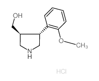 [(3S,4R)-4-(2-Methoxyphenyl)pyrrolidin-3-yl]-methanol hydrochloride结构式