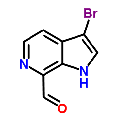 3-Bromo-1H-pyrrolo[2,3-c]pyridine-7-carbaldehyde结构式