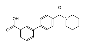 3-[4-(piperidine-1-carbonyl)phenyl]benzoic acid结构式
