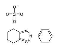 2-phenyl-4,5,6,7-tetrahydro-1,2-benzothiazol-2-ium,perchlorate结构式