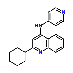 2-Cyclohexyl-N-(4-pyridinyl)-4-quinolinamine Structure