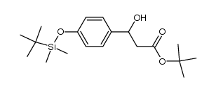 tert-butyl 3-[4-[(tert-butyldimethylsilyl)oxy]phenyl]-3-hydroxypropanoate Structure