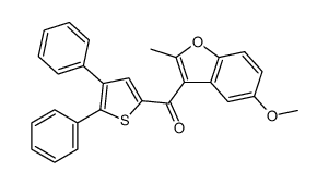 (4,5-diphenylthiophen-2-yl)-(5-methoxy-2-methyl-1-benzofuran-3-yl)methanone Structure