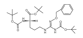 α-N-t-butoxycarbonyl-NG-benzyloxy-N6'-t-butoxycarbonyl-L-arginine-t-butyl ester Structure