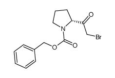 N-Cbz-(R)-2-bromoacetylpyrrolidine Structure