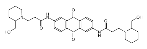 2,6-bis<3-<2-(hydroxymethyl)piperidino>propionamido>anthracene-9,10-dione结构式