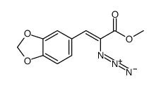 methyl 2-azido-3-(1,3-benzodioxol-5-yl)prop-2-enoate结构式