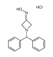 1-benzhydrylazetidin-3-one oxime hydrochloride结构式